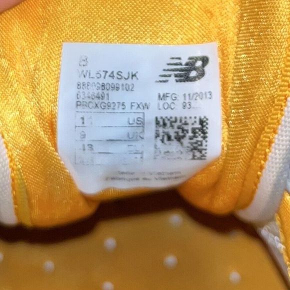 New Balance 574 Stadium Jacket Running Shoes Mens 9.5 Womens 11 LSU LA Lakers - Picture 9 of 9